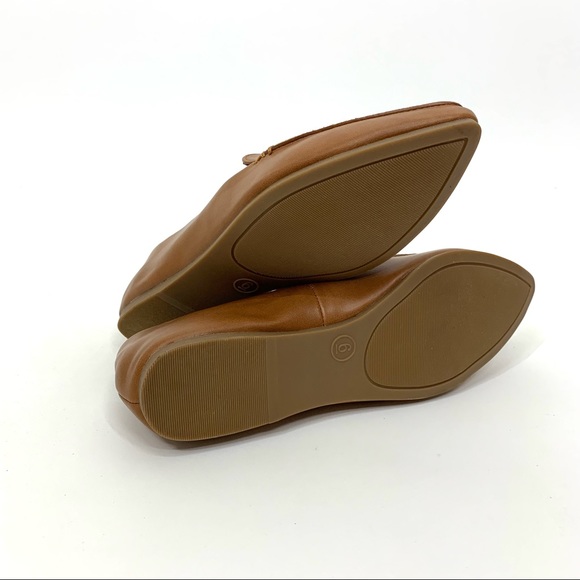 A New Day Micah Cognac Brown Faux Leather Almond Toe Loafers New Nwt Multi Sizes - Picture 6 of 14